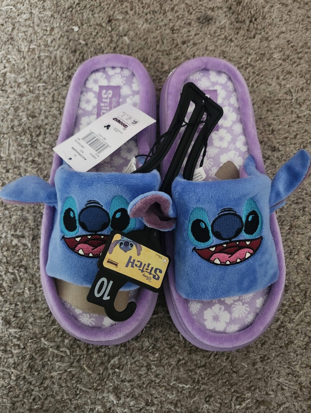 NWT Disney Stitch Ladies Slide Slipper W 10